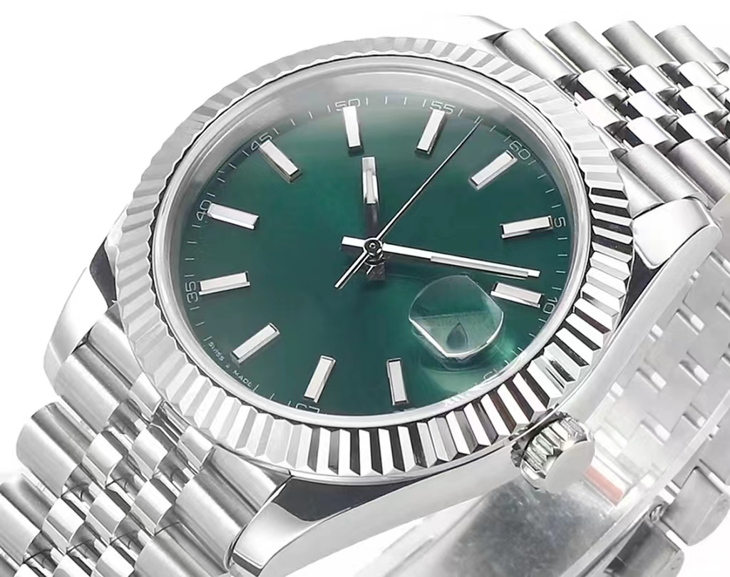 Uniwersalny mechaniczny zegar na rękę mężczyzn i kobiet Silver Silver Stal nierdzewna 36/41 mm chiński ruch wysokiej jakości automatyczny Waterproof Classic Watch
