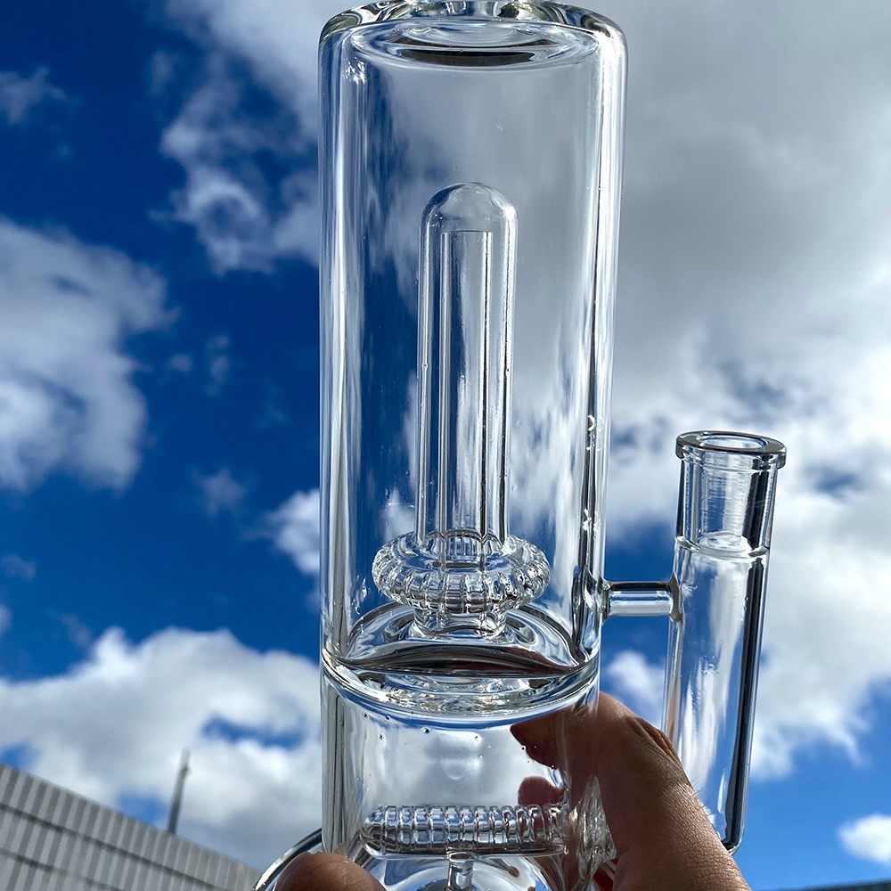 coole glazen bong waterpijp 14 inch wetenschappelijke inline en douchekop glazen waterpijp dab rig rookaccessoires