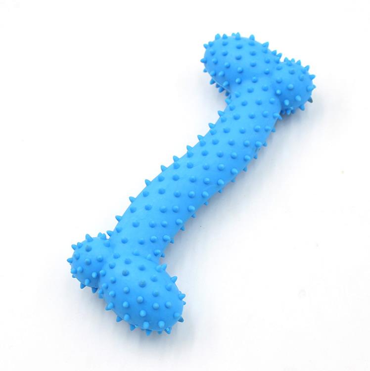 Dog Toys Pet Toy Lovely Rubber Pet-Dog Bone Bite Resistant Teeth Cleaning Chew-Toy 3 Bright colors SN6813