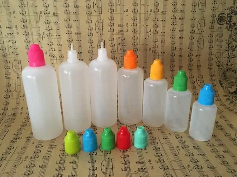 120 ml plastic druppelaar flessen lege e vloeibare fles met kinderbewijs flesdoppen naaldtips