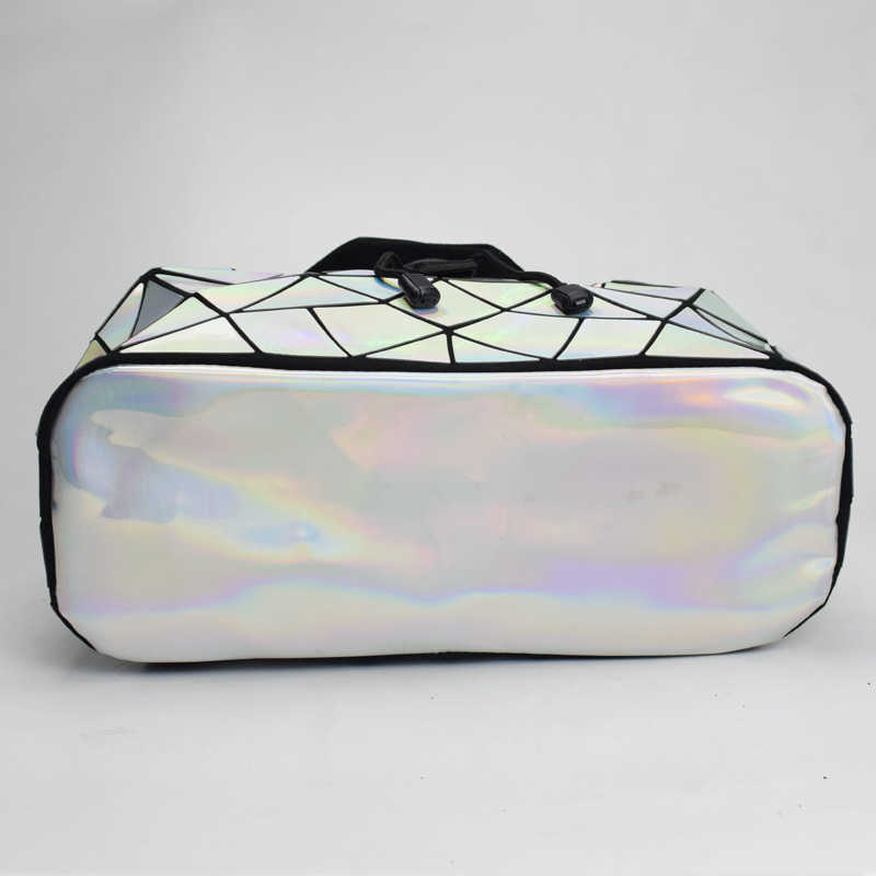 أزياء نساء الرباط على ظهر حقيبة الظهر الهندسية للبنات في سن المراهقة الفتيات Bagpack Holographic Ladies Bao Bag SAC257Q