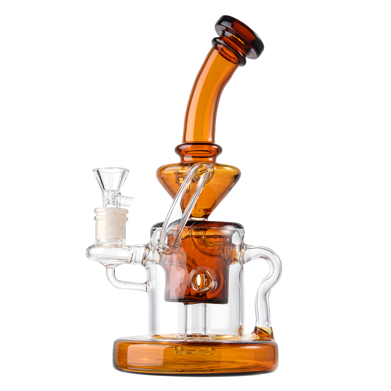 Tornado Klein Recycler Bong Hookahs Heady Glass Bongs Oil Dab Rigs Showerhead Perc Percolator Water Pipes Heavy Base Bong With Bowl