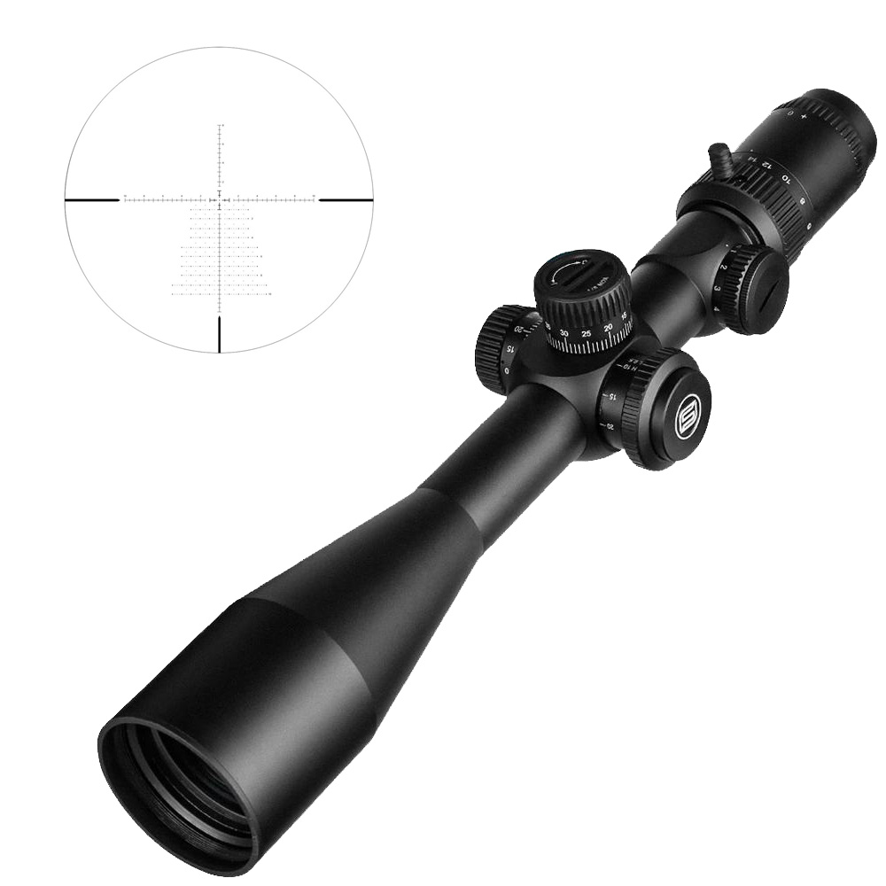 High Definition 6-24X50 FFP Optics Tactical Scope First Focal Plane Hunting Optical Riflescopes Illuminated Red and Green Lock Reset Airsoft Shooting Sights