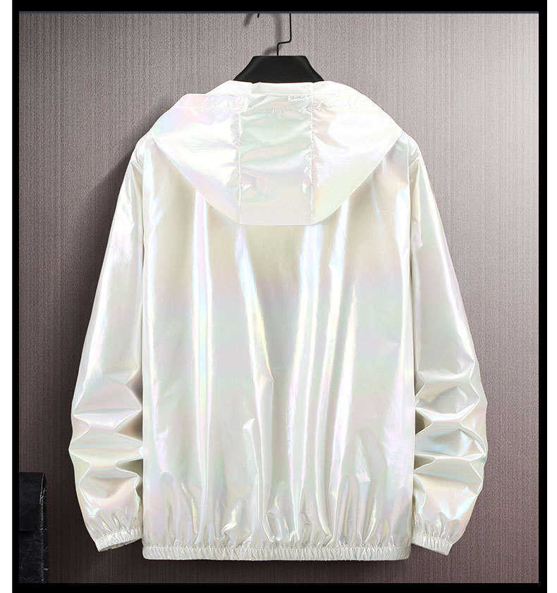 Jackets 2021 Summer Colorful Shiny Sunscreen Clothing for Men and Women Couples Thin Breathabor Jacket Trend Large Size Y2210