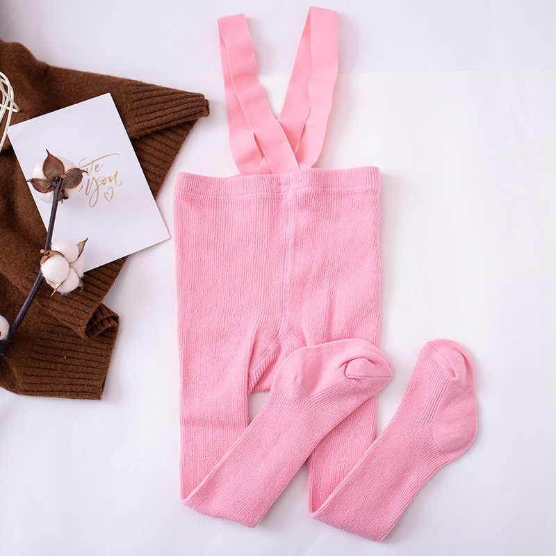 Leggings Tights Breathable Infant Kids Suspender Pantyhose Spring Autumn Baby Girls Boys Cute Solid Color High Waist Bandage Overall Leggings 2201006