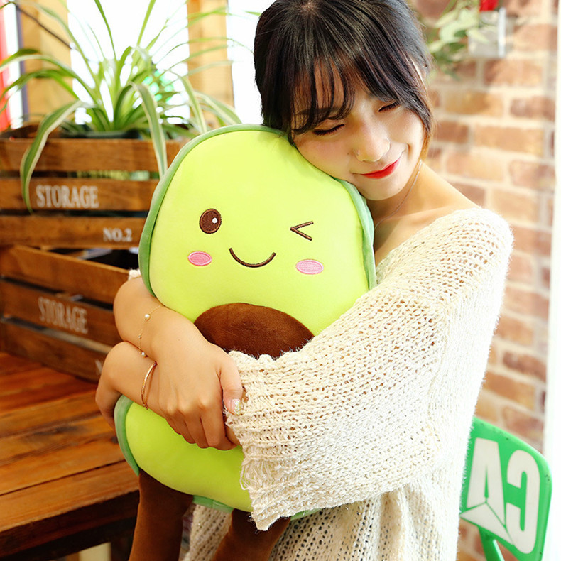 2022 Stuffed Animals 30cm Avocado Plush Toys Cute Pillow Cushion Kawaii Fruit Doll Toy For Children Throw Pillow Birthday Gift C77