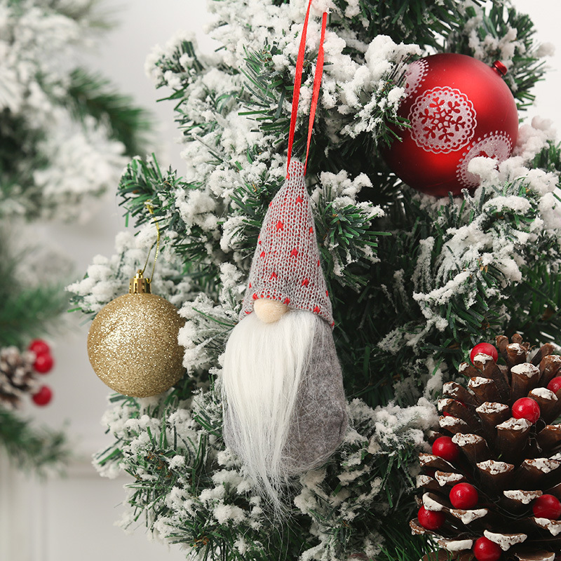 Manufacturers wholesale 6.2 "16cm Christmas decorations Faceless dwarf dolls stuffed toys Santa Christmas Tree pendants children's gifts