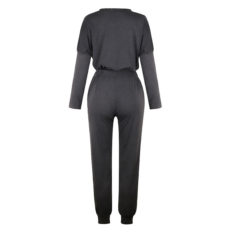 Women's Two Piece Pants Men's Tracksuits Autumn 2 Peice Set Women Fashion Elegant Pants s Female Casual Outfits Jogger Korean Sports Suit Black Cotton 221006