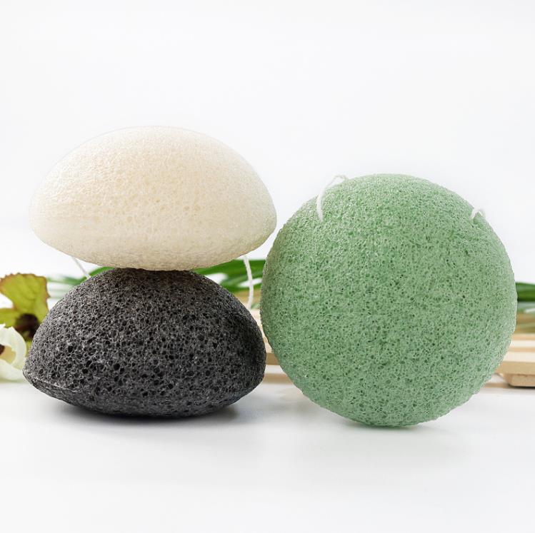 Natural Konjac Cosmetic Puff Sponges Bamboo Charcoal Cleanser Sponge Makeup Facial Cleaning Tool SN4938