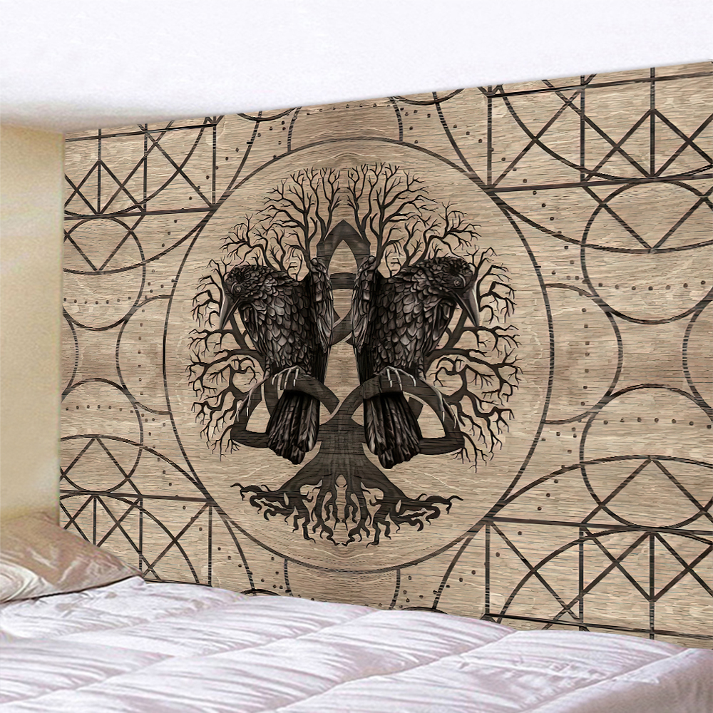 Tapestries Mysterious Symbol Home Decoration Tapestry Mandala Psychedelic Scene Wall Bohemian Decorative Bed Sopa Soffa Filt 221006