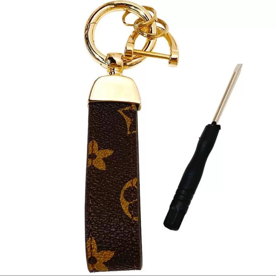 Moda M65221 Dragonne Key Titular Designer Floral Canvas Keychain Chain Chain Accessoires 