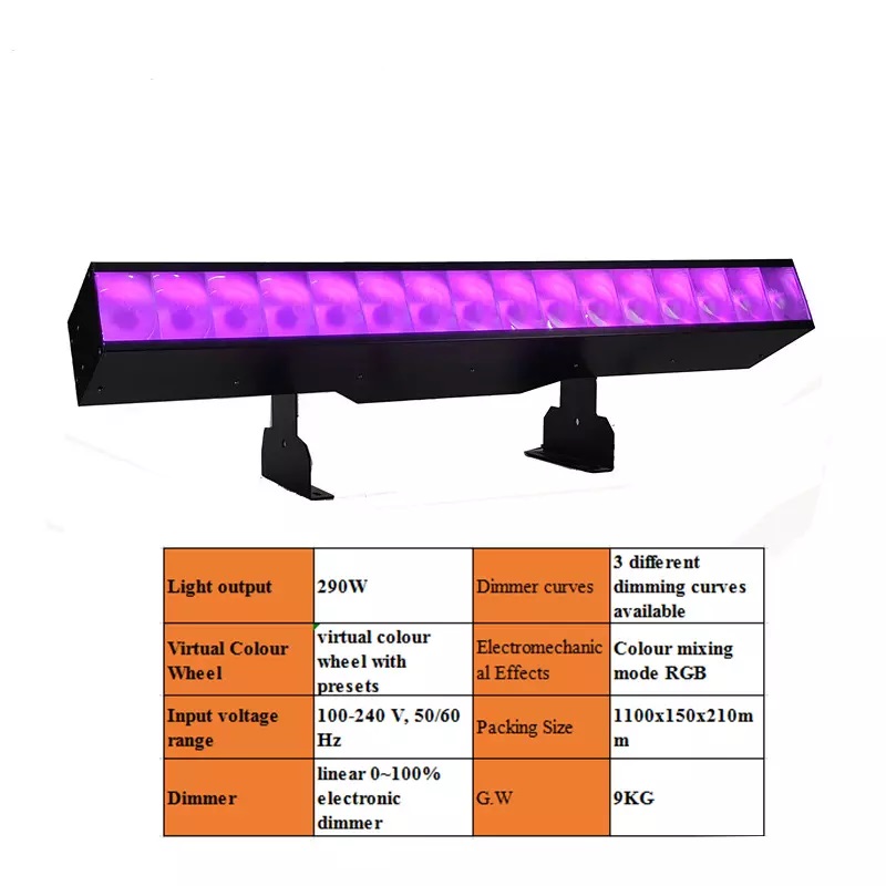 LED EFEITOS BAR STROBE RGB 3IN1 STAGE LUZ DMX 512 CONTROL PAR