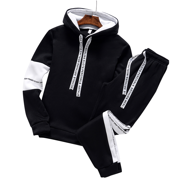 Tracksuits heren heren tracksuit set herfst winter hoodies sweatshirt heren sportkleding sweatshirts sweatpants 2 stuks hiphop pullover hoody 221006