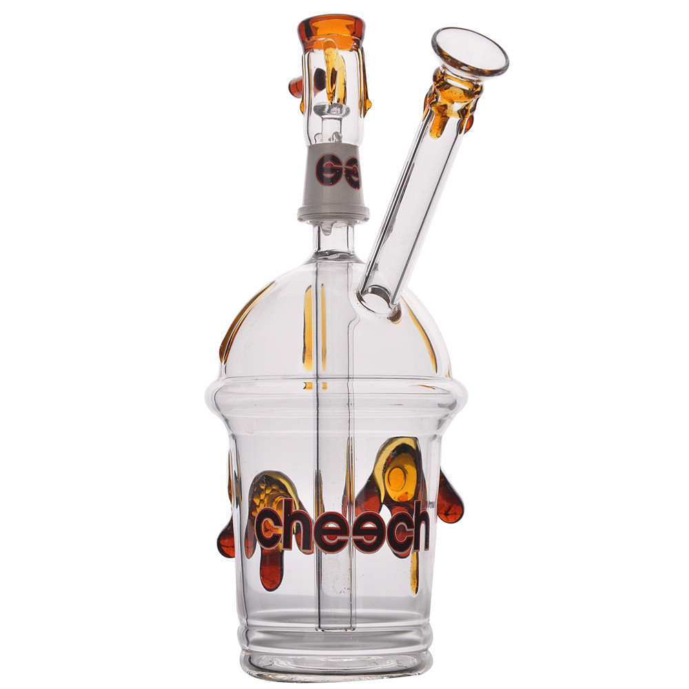 CHEECH Cup Hookahs Tortoise Bong with Downstem Oil Rigs Bubber Water Pipe with Glass Banger 흡연을 위한 14mm 조인트 봉