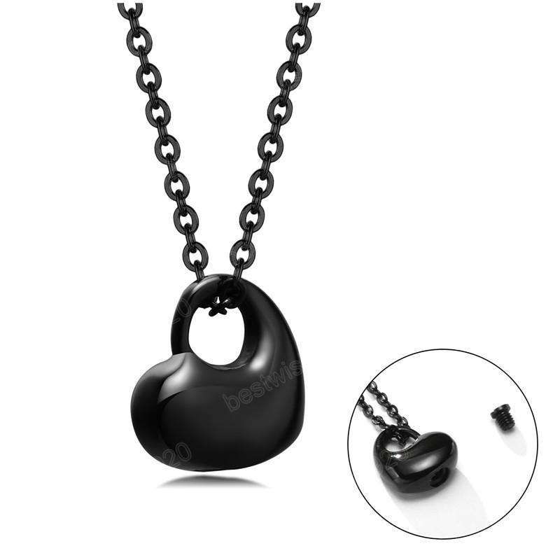 Female Heart Urn Necklace for Ashes Cremation Jewelry Stainless Steel Keepsake Waterproof Memorial Gifts Pendant Necklace