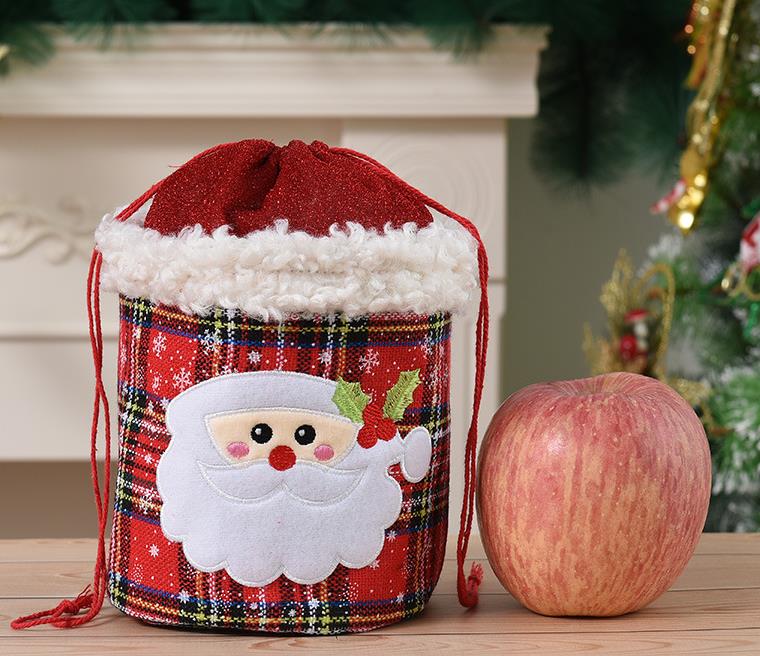 Kerst-Decorations Christmas Sack Xmas Gift Apple Bag Sneeuwman Santa Christmas-Drawstring Bag Party Supplies SN4714