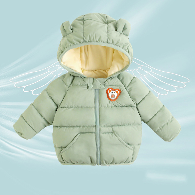 Manteau en duvet Bébé Hiver Filles Fourrure À Capuche Dessin Animé Ours Manteaux Vêtements Chauds Enfants Enfants Fille Winterjas Veste Parka 1 2 3 4 5 Ans 221007