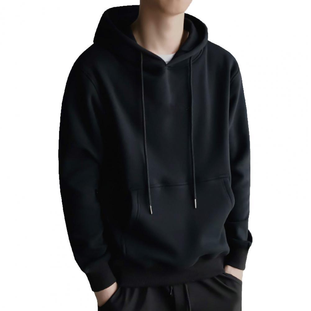 Mens Hoodies Sweatshirts Men hoodie Solid Color Ribed Cuff Autumn Winter Drawstring Warm Sweatshirt For Daily Wear 221007