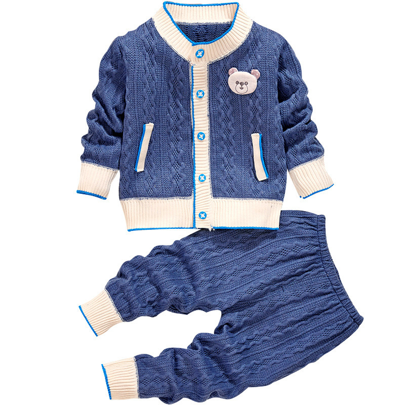 Kleidung Sets Infant Baby Pullover Anzug Herbst Winter Mädchen Stricken Set Warme Junge 2 stücke geboren Kleidung 0 3 Jahre 221007