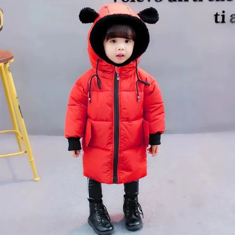 Down Coat 1 2 3 4 5 6 7 Year Baby Kids Parkas Winter Warm Down Jacket For Girls Coat Long Hooded Children's Outerwear Toddler Girl Clothes 221007