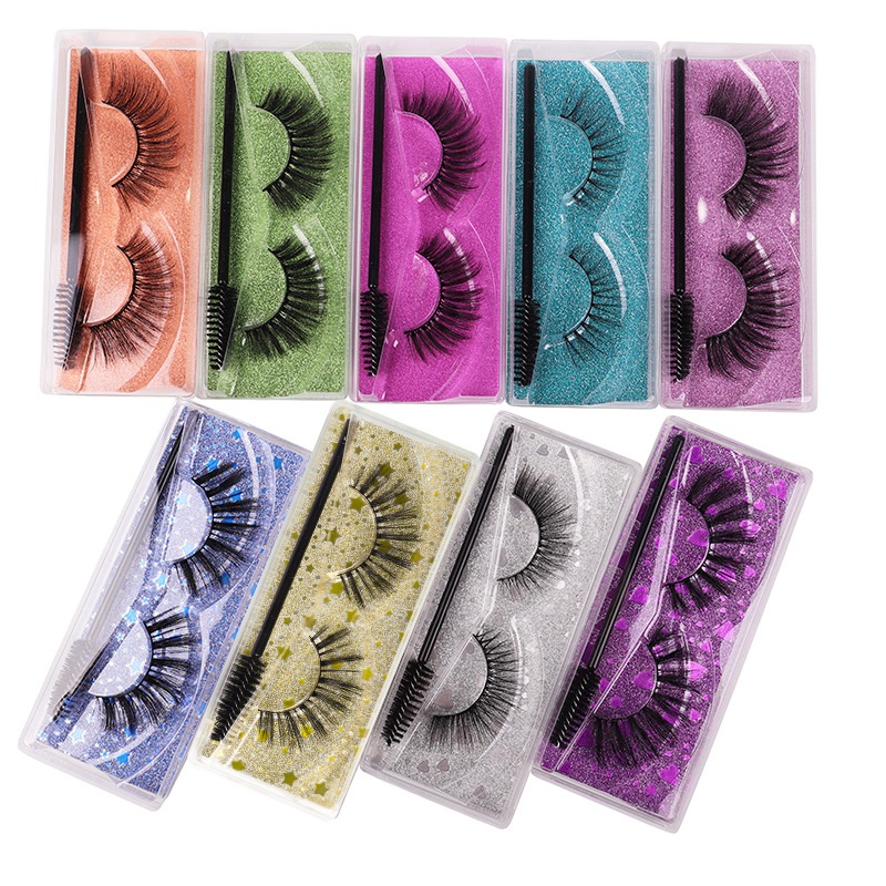 Light Soft Thick False Eyelashes with Brush Natural Vivid Messy Crisscross Reusable Hand Made 3D Fake Lashes Extensions Makeup for Eyes 15 Models DHL