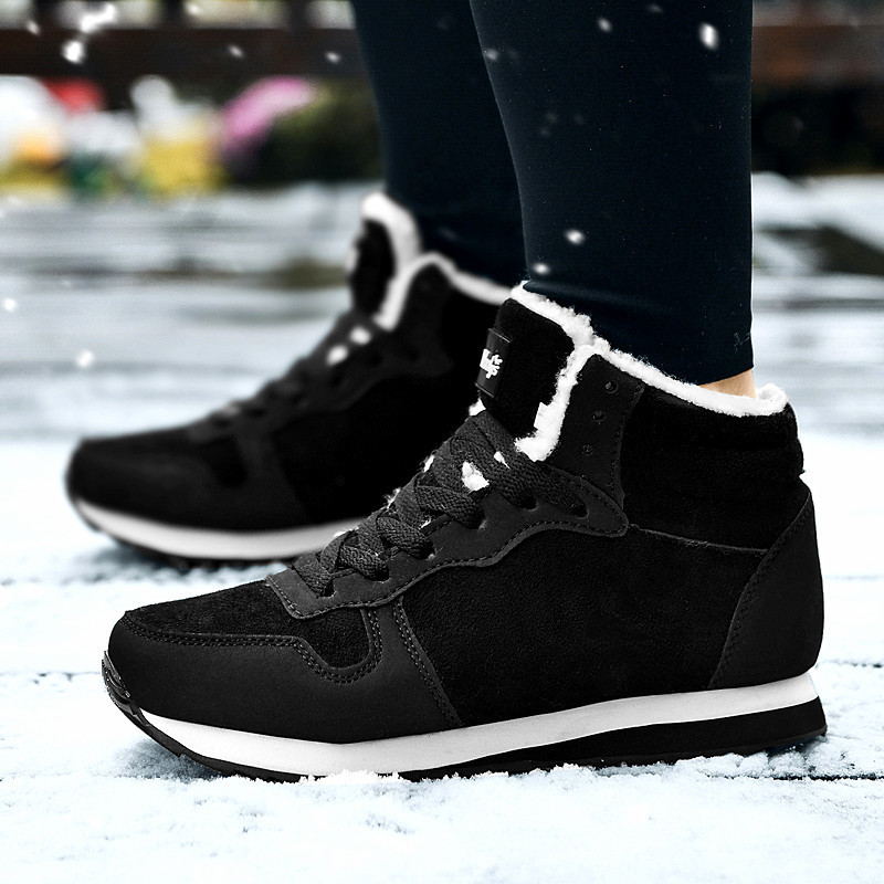 Boots Men Waterproof Winter Lightweight Hight Top Leather Shoes Plus 48 No Slip Warm Snow Plush Women Footwear 221007