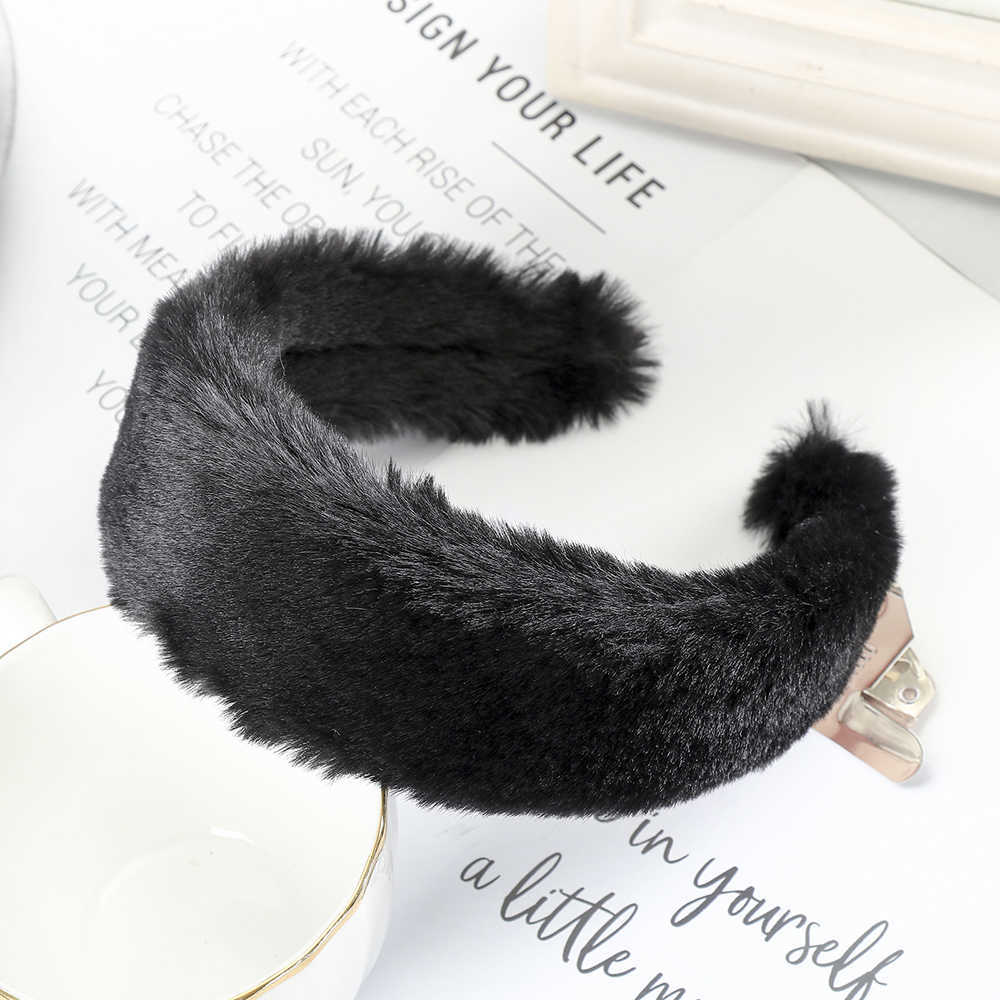 Hoofdbanden Molans Winter Dikke dikke hoofdtand voor vrouwen Faux Bont Haarband Furry Elastische haarband Tulband Wide Headwar Hair Accessoires T221007