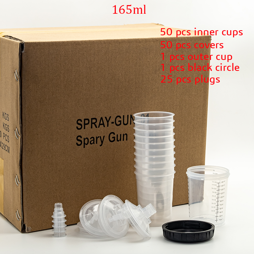 Spray Guns 10/20/30/Bulk Sale Paint Tank Mixing Cup 165/400/600ml Disposable Measuring Type H/O Quick 221007