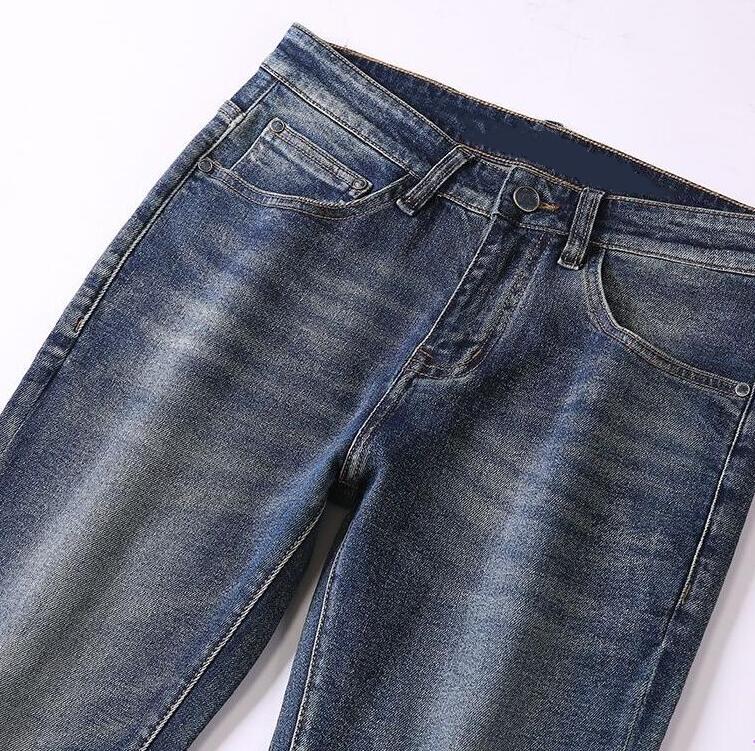 Мужские дизайнерские джинсы для мужчин и женщин мода роскошная бренда бренда из вышивающие штаны Slim Fit Motorcycle Hip Hop Denim Pant Одежда мужская одежда