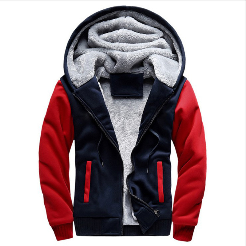 Mens Hoodies Sweatshirts Winter Thick Warme Fleece dragkedja Coat Sportwear Man Streetwear 4XL 5XL 221007