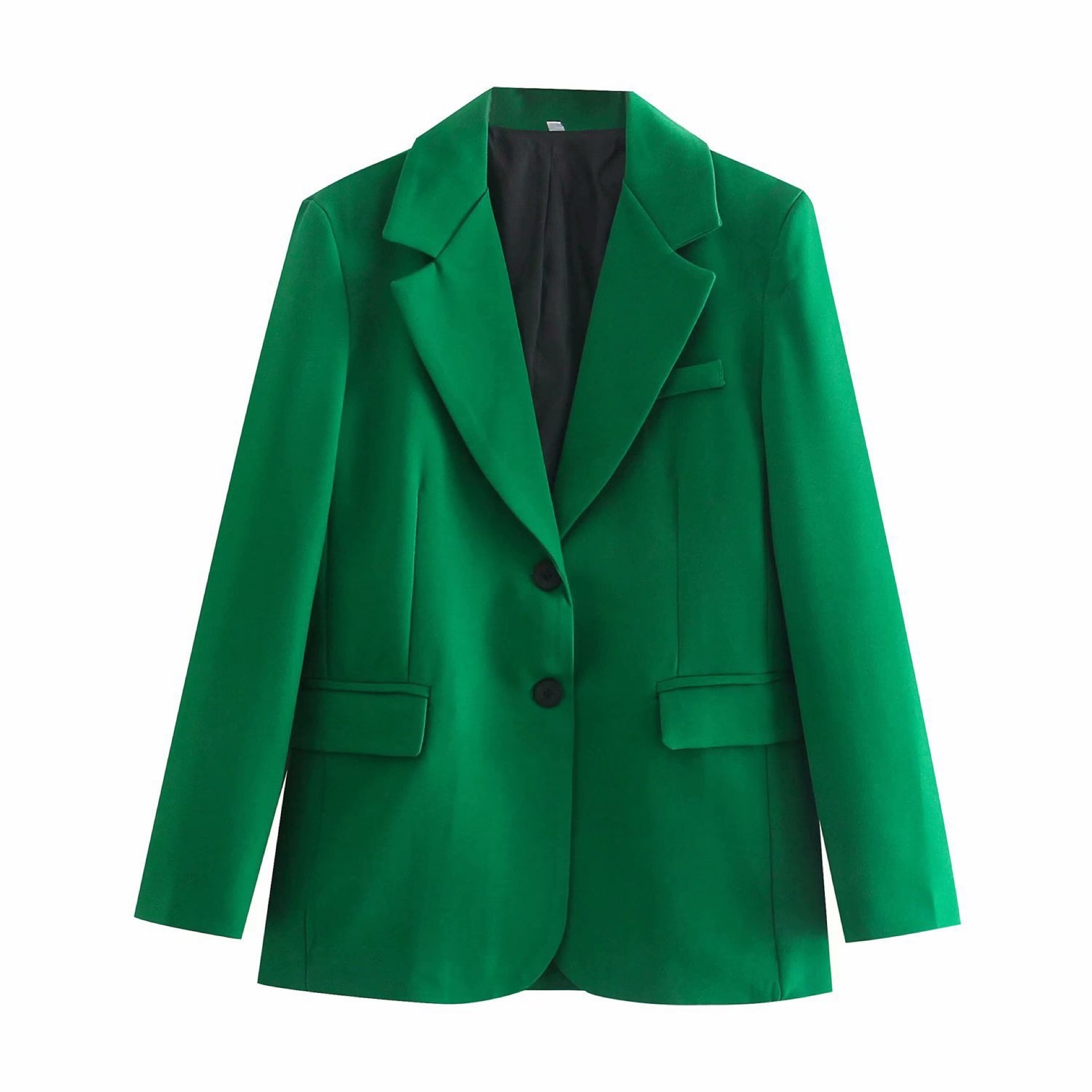 Costumes pour femmes Blazers Ensembles Bureau Élégant Dames Vêtements De Travail Tenue Femme Poche Veste Vert Manteau Deux Pièces Costume Bouton Lâche Blazer 221006