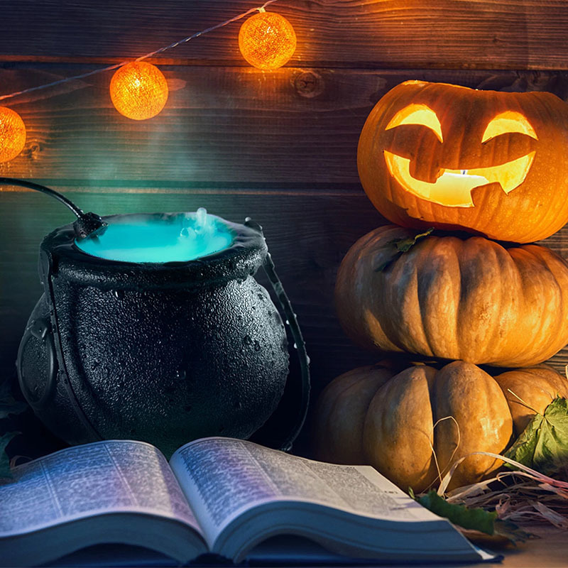 Altri articoli feste eventi Nebbia di Halloween Fogger fontana ad ultrasuoni laghetto d'acqua con 12 lampi di luce a LED vasca pesci Vaso vaschetta uccelli Decor 221007