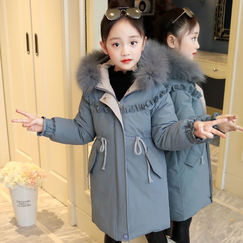 Piumino Giacca invernale bambini Costumi natalizi bambini Abbigliamento Ragazze Tuta da neve nera Capispalla Cappotti Parka lungo Abbigliamento da neve TZ308 221007