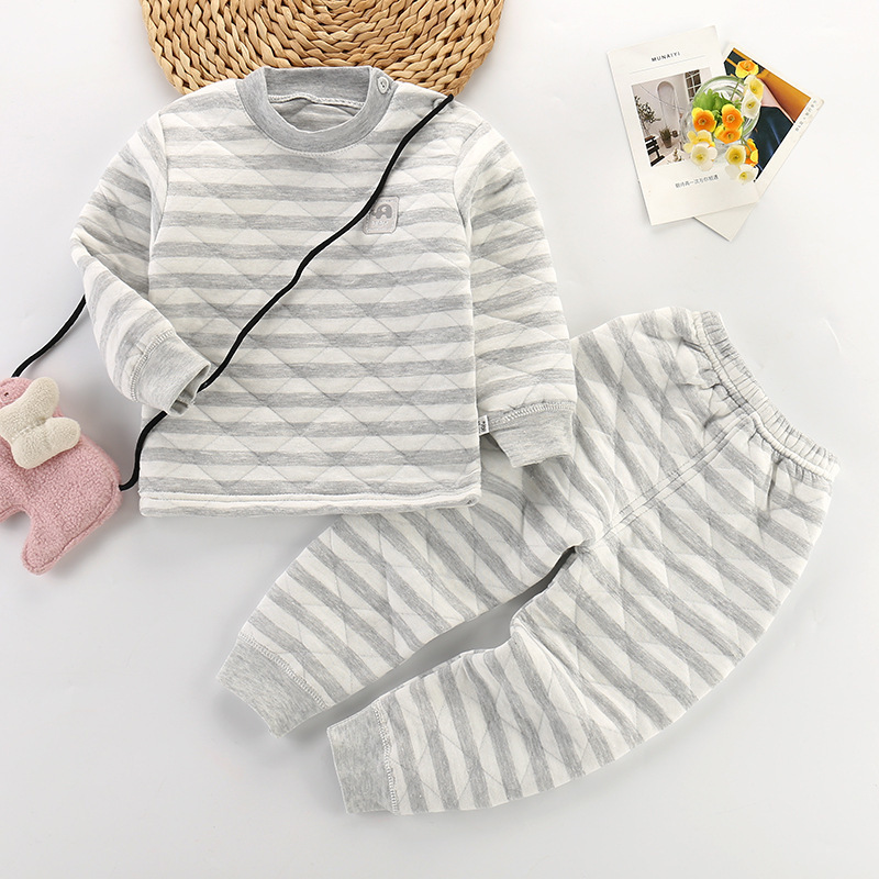 Clothing Sets Winter Baby Kids Thermal Underwear Suit Three Layers of Warmth Children Clothes Set Spring Girls Boys Pajamas Autumn Kid Outfits 221007