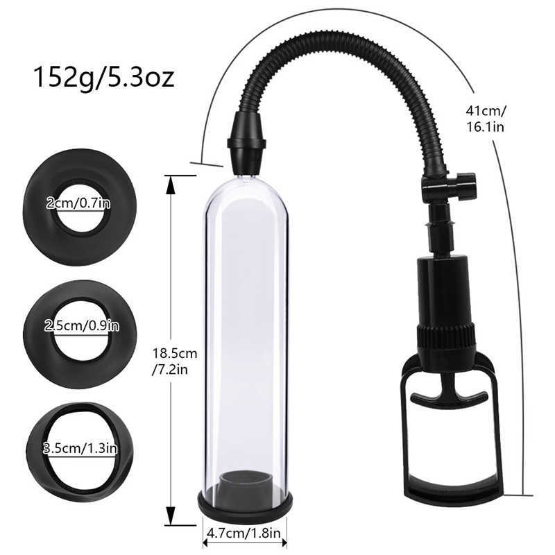 Manual Penis Pump Male Enlarger for Men Vacuum Masturbation Penile Extender Trainer Adults