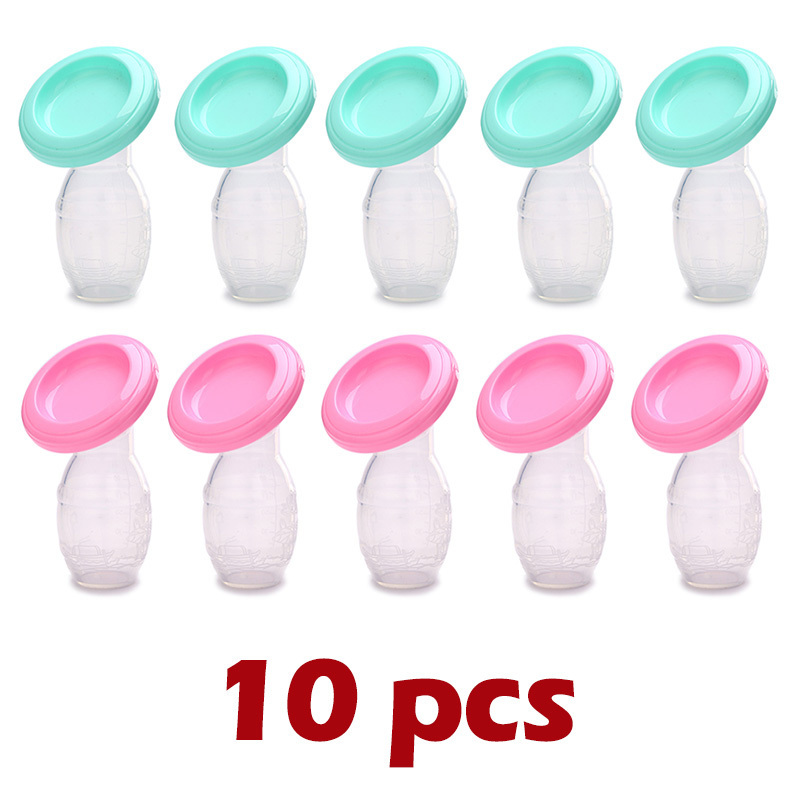 BreastPumps 10stWholesale Baby Feeding Manual Pump Partner Collector Milk Silicone Pumps Mama Savers PP BPA Free 221007