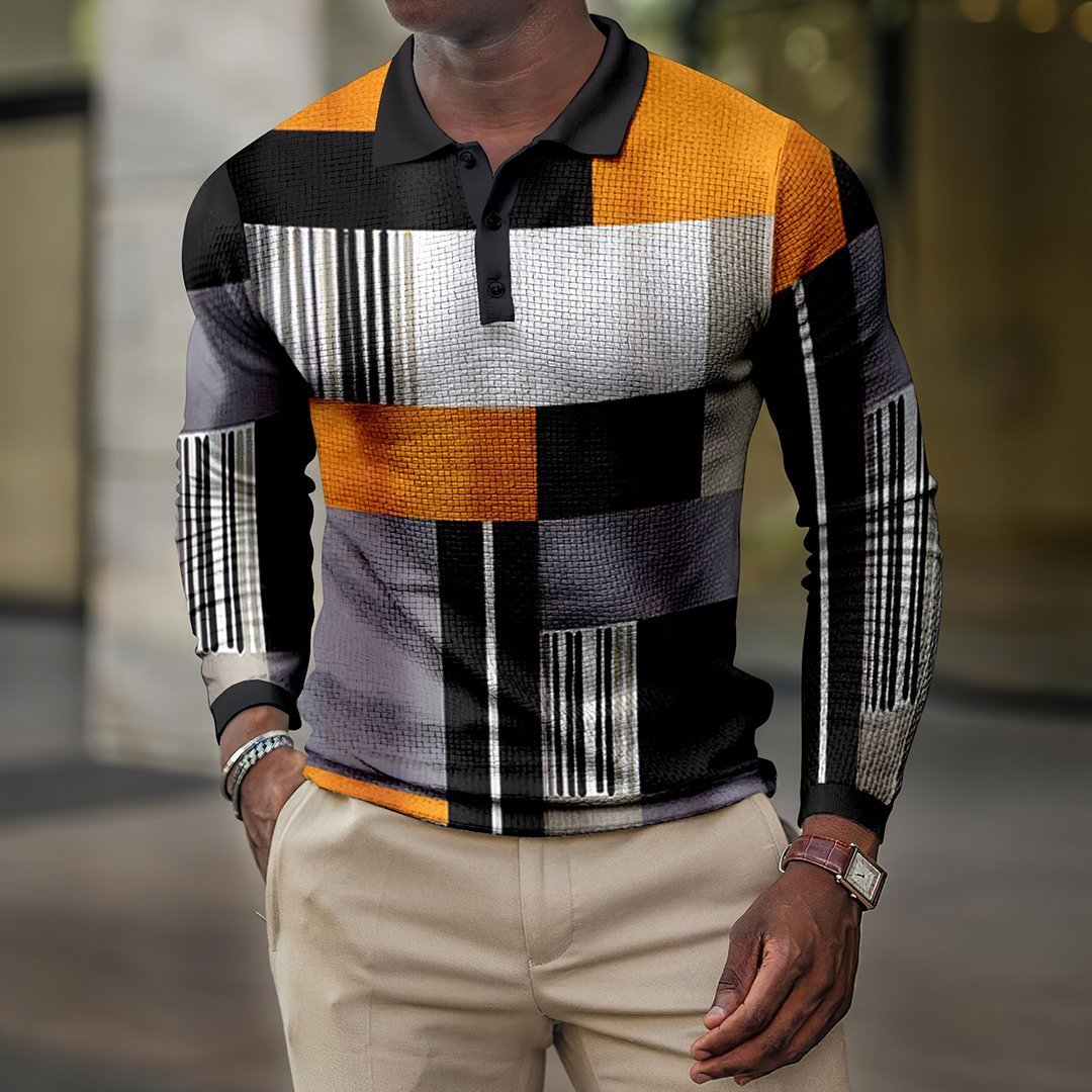 قمصان بولو بولو للرجال للرجال ملابس طويلة الأكمام الحجم في الربيع الخريف الخريف في الهواء الطلق أعلى أزياء الأزياء المرقعة للبصفور البالوفر 221006