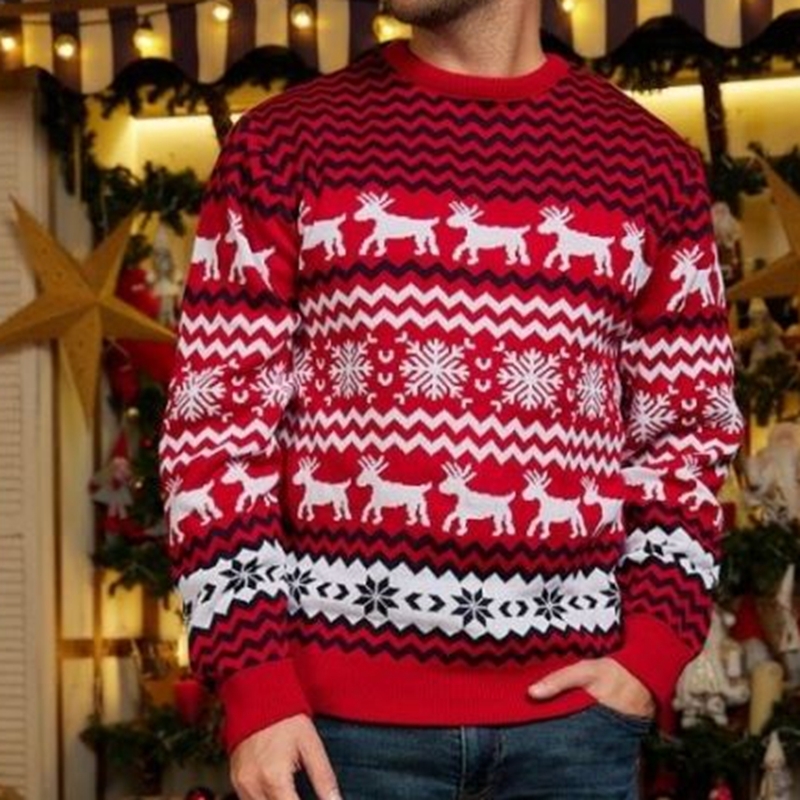 Suéteres de mujer 2023 Ropa de año Mujeres Hombres A juego Navidad Familia Parejas Jumpers Cálido Grueso Casual O Cuello Prendas de punto Navidad Look 221007