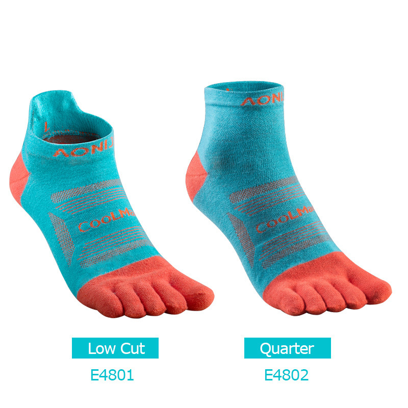 Chaussettes pour hommes es AONIJIE E4801 E4802 Ultra Run Low Cut Athletic Five Toe Chaussettes Quarter Chaussettes Toesocks pour courir Marathon Race Trail 221007