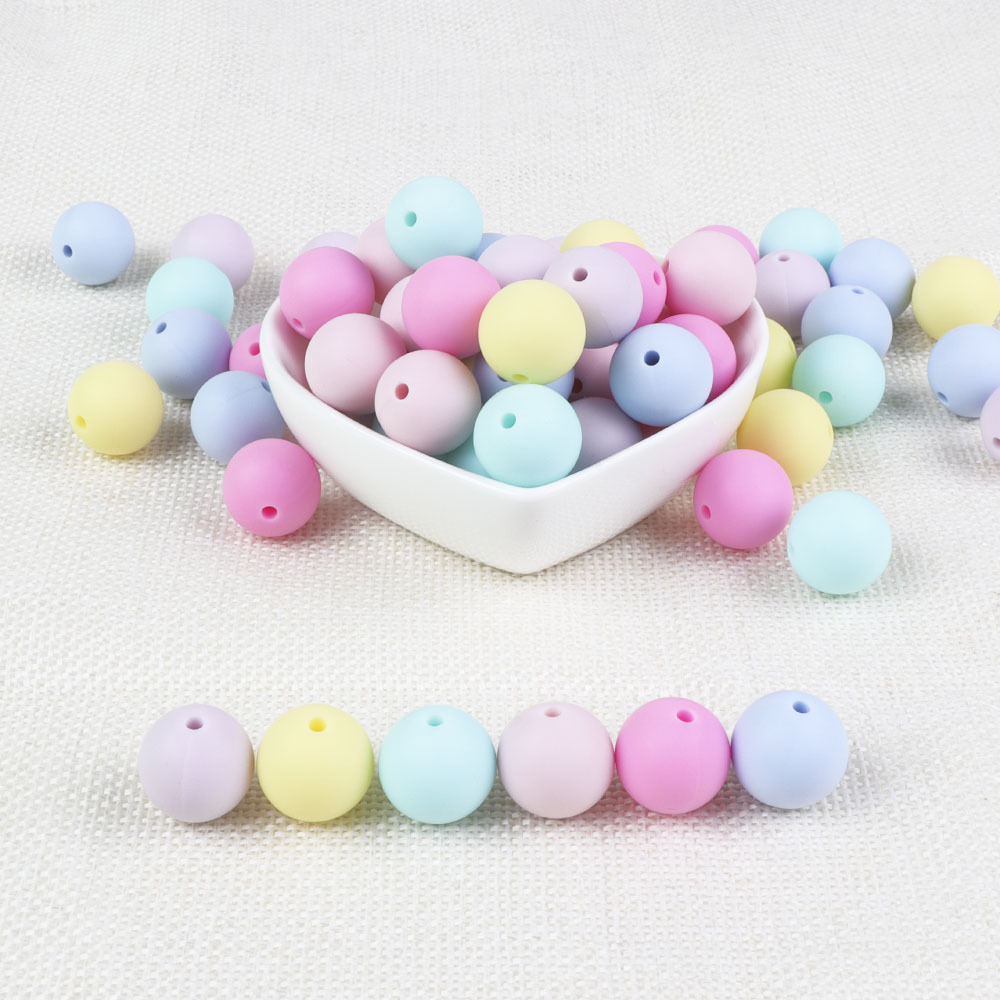 Baby Teethers Toys Joepeada 12mm Round Silicone Teething Beads Food Grade Rodents For DIY Necklace Teether 221007