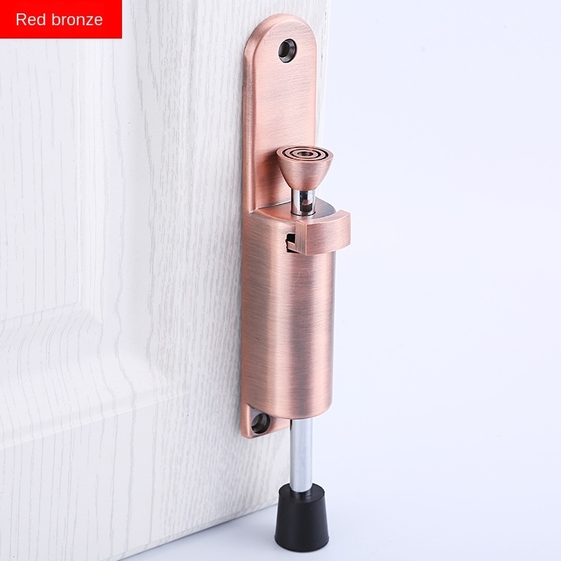 Door Catches Closers Stainless Steel Telescopic Stopper Silver Spring Loaded Step-On Holder Stops For Household Hardware 221007