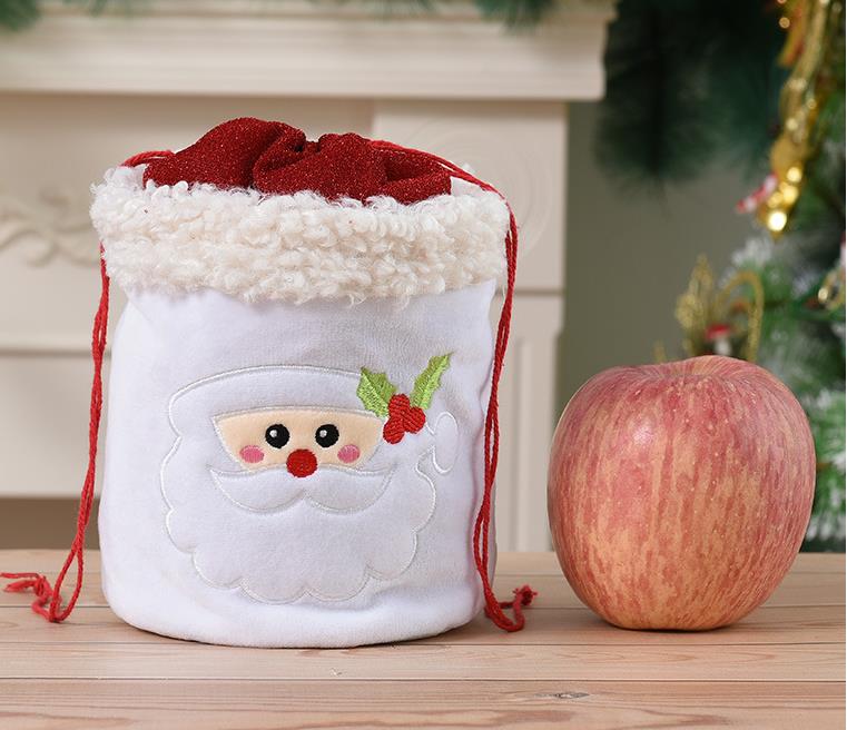 Juldekorationer Juls￤ck Xmas Gift Apple Bag Snowman Santa Christmas-Drawstring Bag Party Supplies SN4714