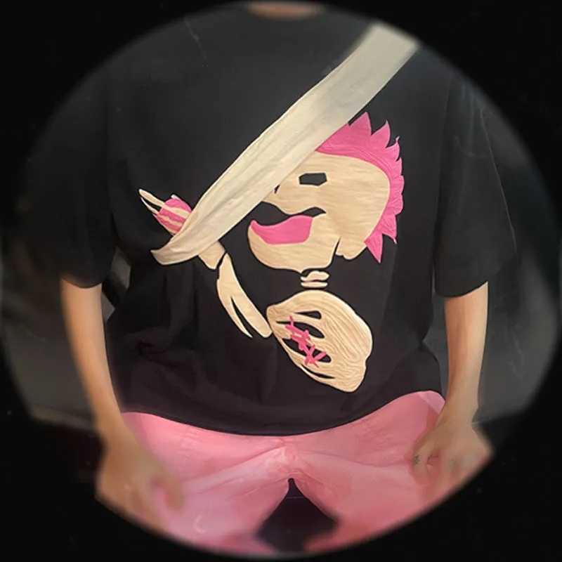 Męskie koszulki krótkie rękawy Retro T koszule mężczyźni Summer bawełniany szkielet pianka nadruk Hip Hop Street Lux T-shirt Kobiety harajuku tee topy unisex t221006