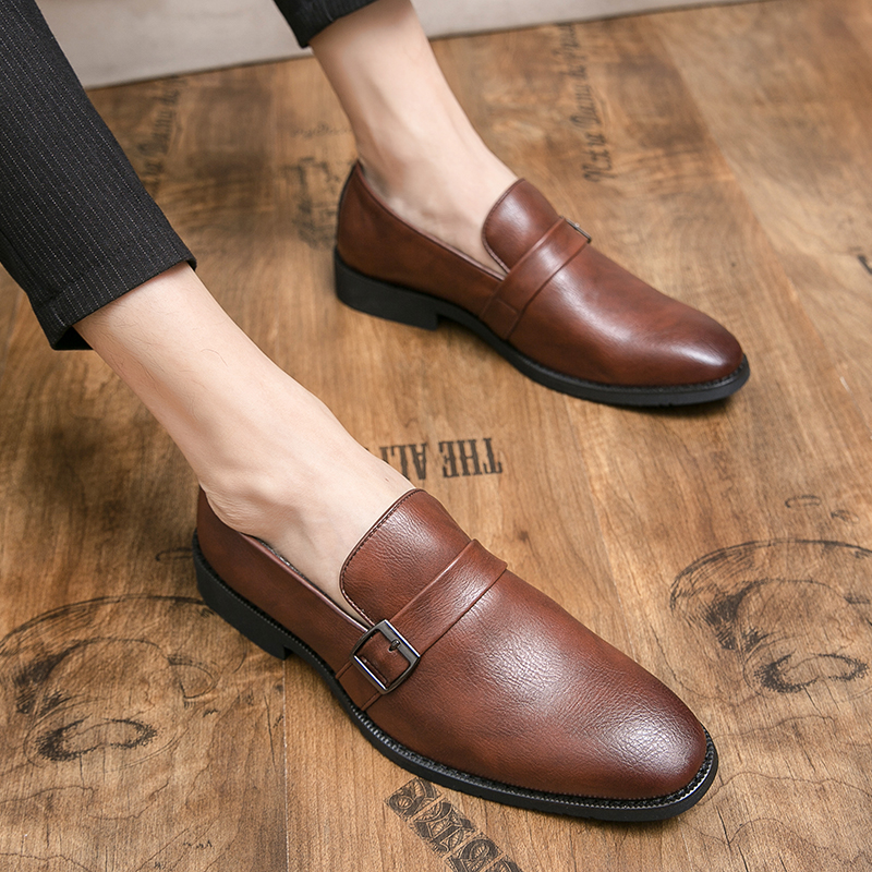 Vegan Oxford chaussures voilier tête hommes boucle un étrier mode formelle chaussures décontractées plusieurs tailles 38-47