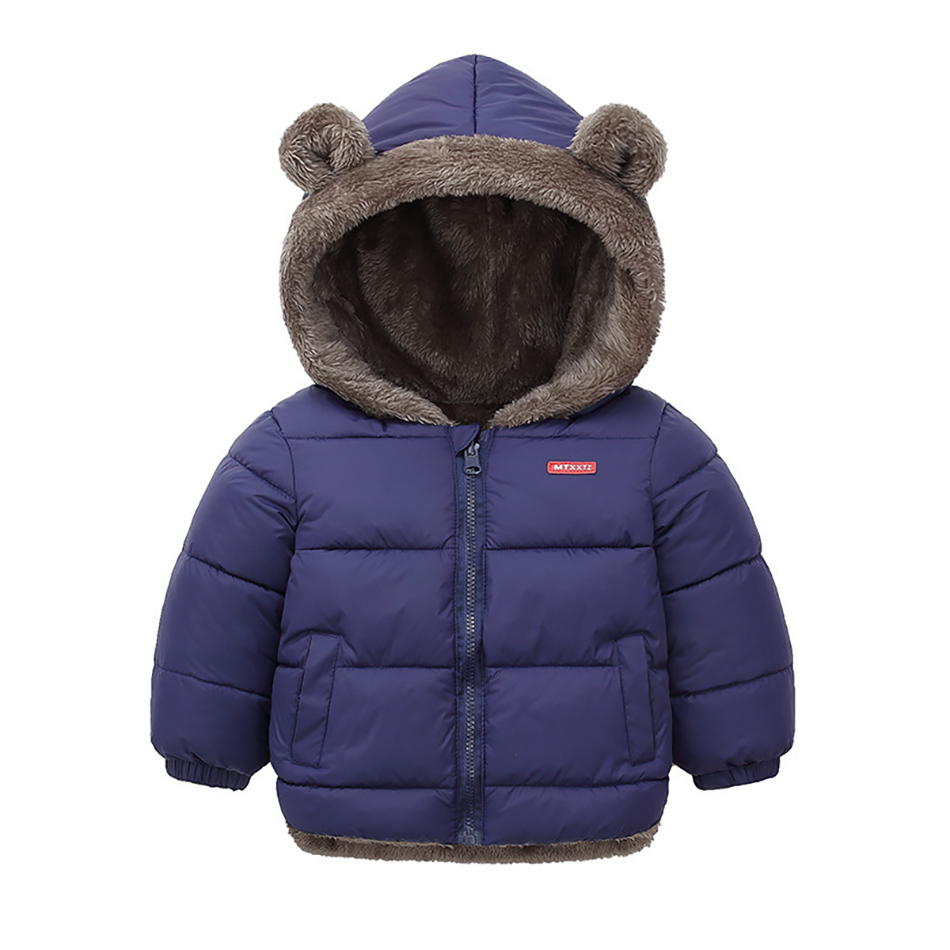 Down Coat Kids Cotton Clothing Thickened Girls Jacket Baby Winter Warm Zipper Hooded Costume Boys Outwear 1 6Years 221007
