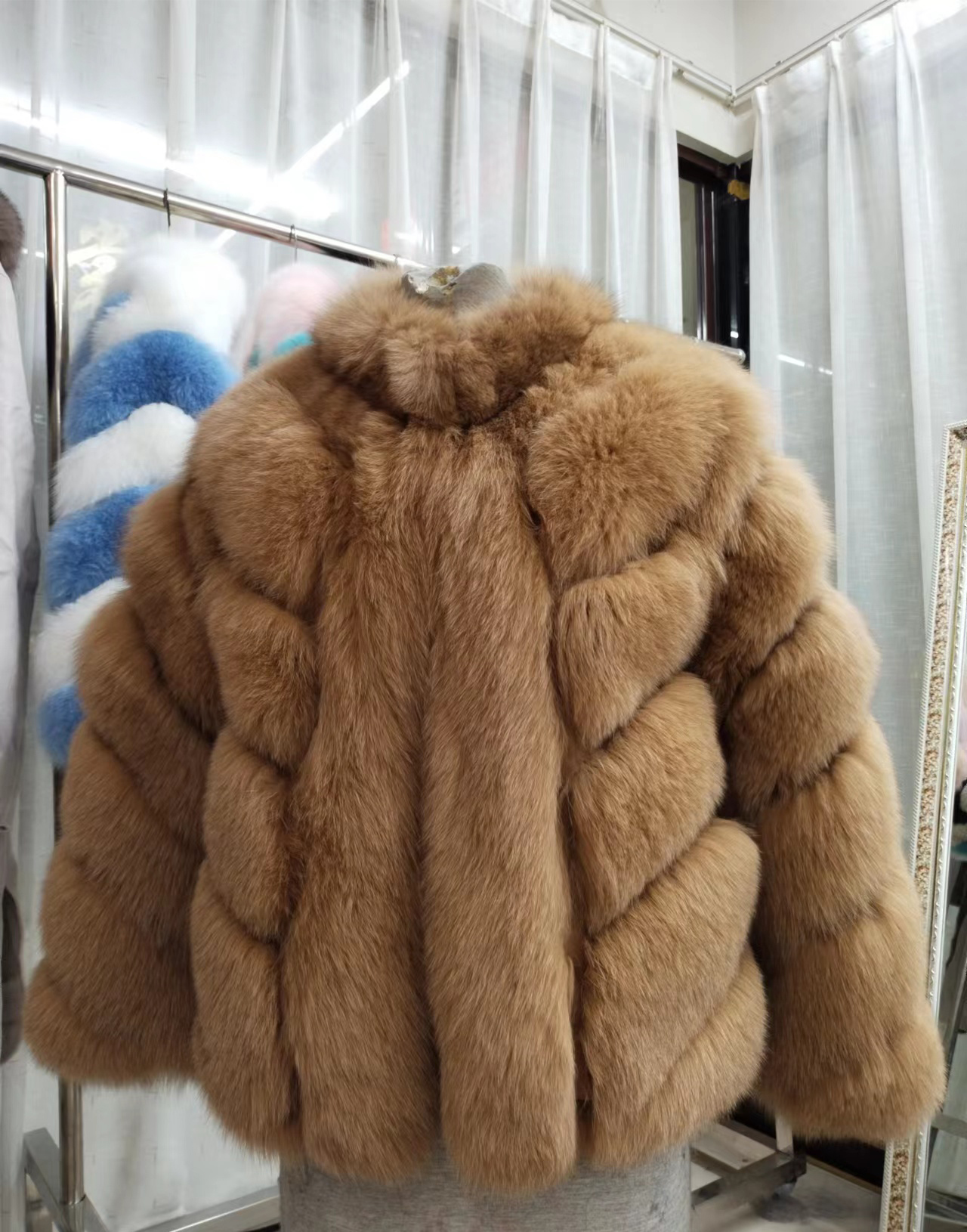 Women's Fur Faux Winter Women Real Coat Natural Jacket Big Fluffy Outerwear Fashion Streetwear Thick Warm Full Sleeve 221006