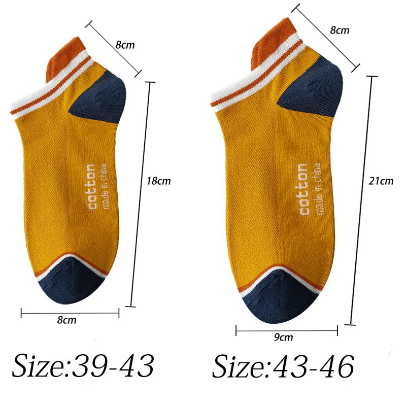 Herrstrumpor 4 par Cotton Man Short Socks Fashion Breattable Ankle Bekväm rolig matchande Casual Male Street Style Plus Size EU 3946 221007