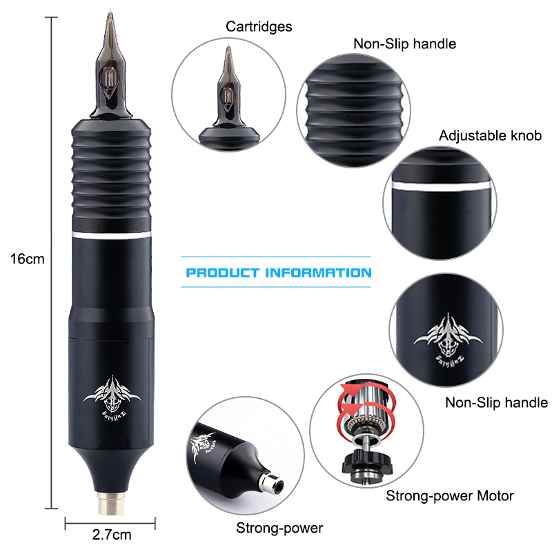 Tattoo Machine Professional Kits Rotary Wireless Pen Set RCA Interface Permanent Makeup Supplies 221007