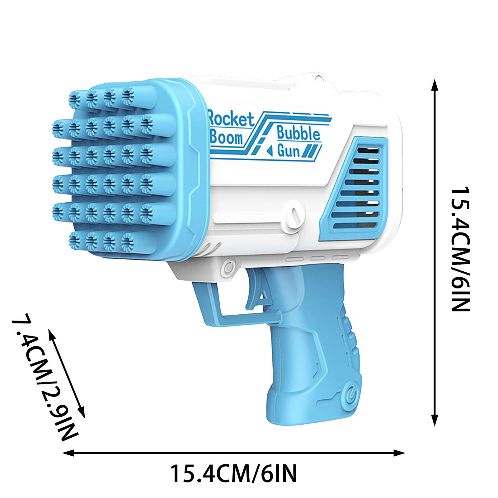 Novel Games Electric Bazooka Bubbles Gun Toy 32-håls helautomatisk Gatling Bubble Machine Summer Outdoor Soap Water Game Children Toys 221007