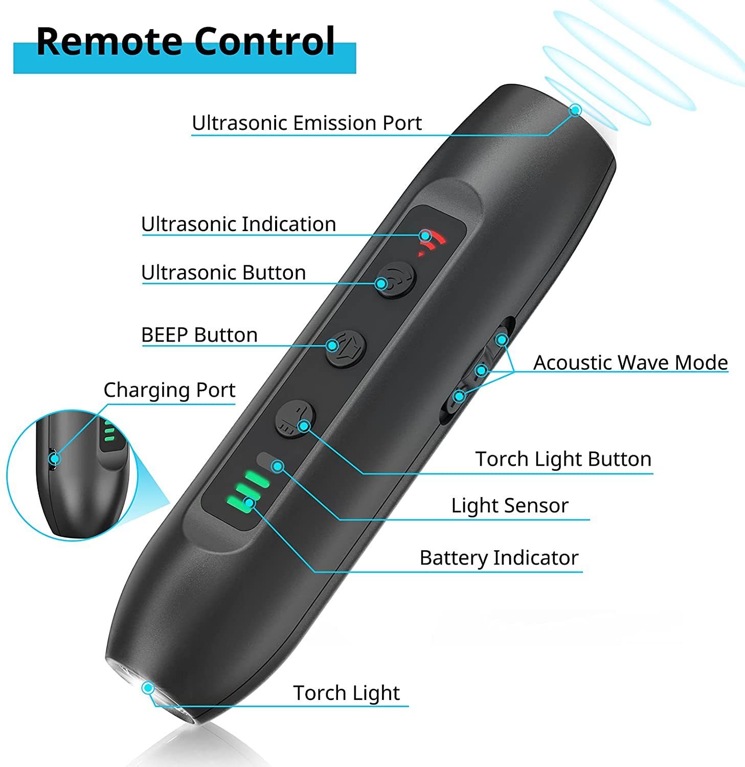 Entraînement de chien obéissance répulsif pour animaux de compagnie Anti-aboiement arrêt dispositif d'écorce formateur LED à ultrasons avec lampe de poche 3W répulsif 221007